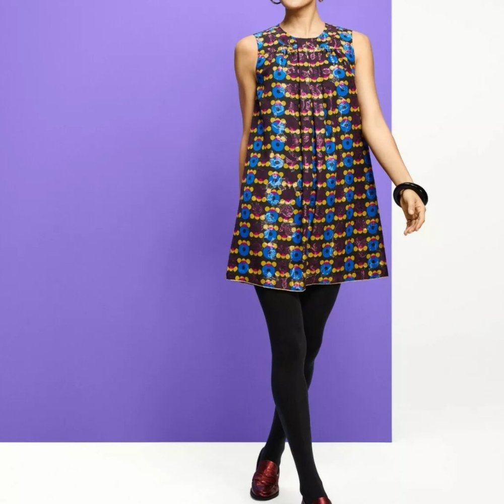 Anna Sui Target Metallic Circles Mini Dress NWT